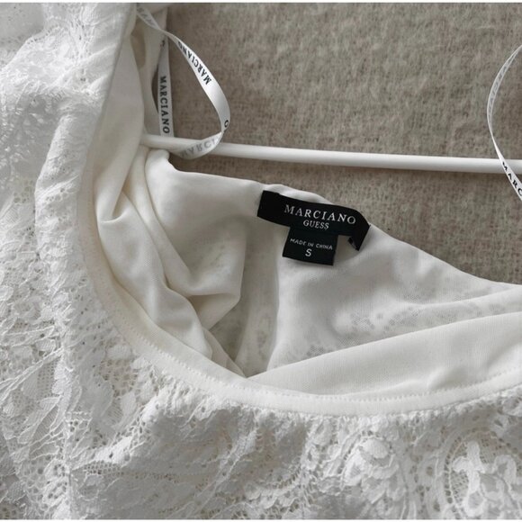 Guess Marciano Marisol Lace Bodysuit Women's Size S White Backless Sexy - Picture 5 of 6